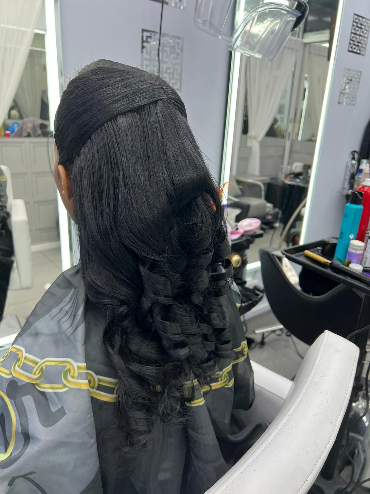 HairByKiyah — precision cut with design pattern